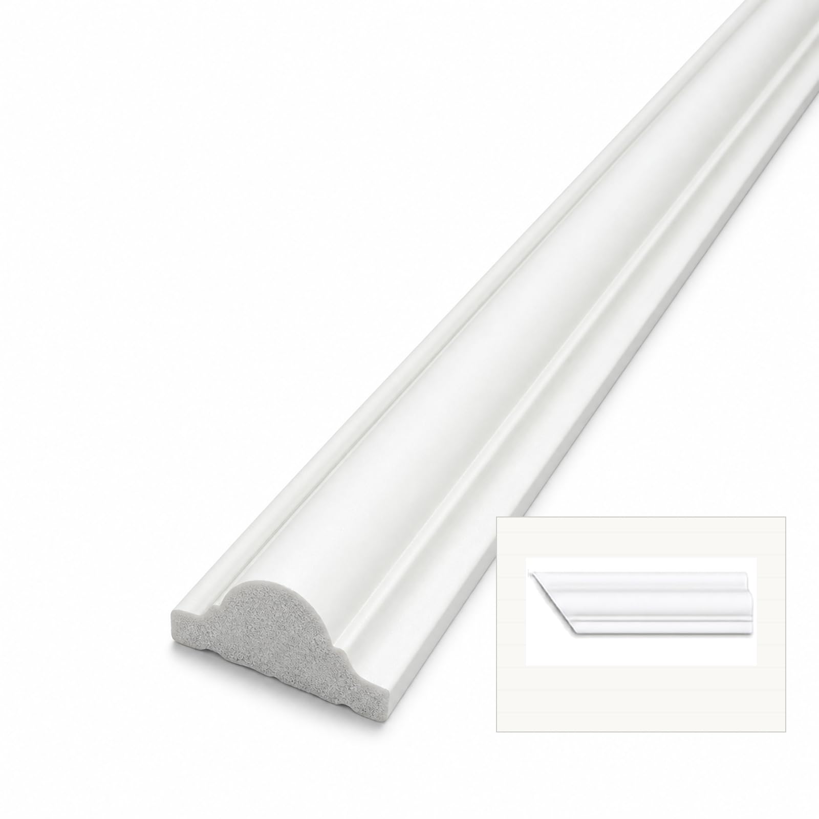 DECOVISION Wall Moulding 4Pcs - Sofia Paintable, 2.5cm x 240cm, Left Mitre