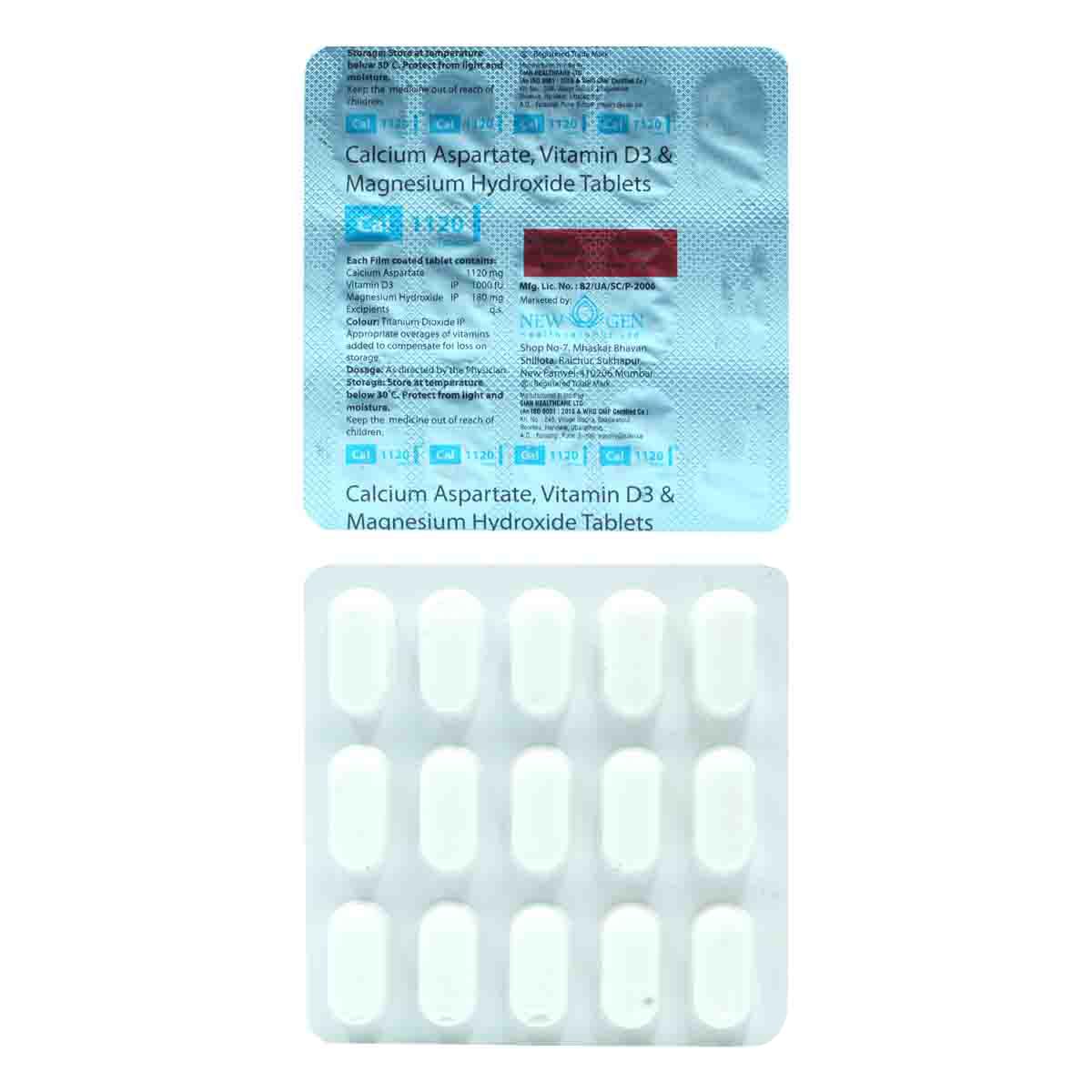 Cal 1120 - Strip of 15 Tablets