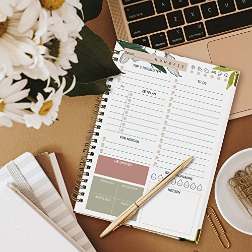 BIROYAL Daily Planner Undated A5, dark green - Image 4