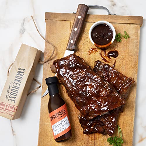 Smokehouse By Thoughtfully, Bbq Sauce Set In Glass Bottles, Vegan And Vegetarian, Includes Honey Bbq, Smoky Bourbon, And Sweet And Spicy Bbq Sauces, Pack Of 3 #TOP1