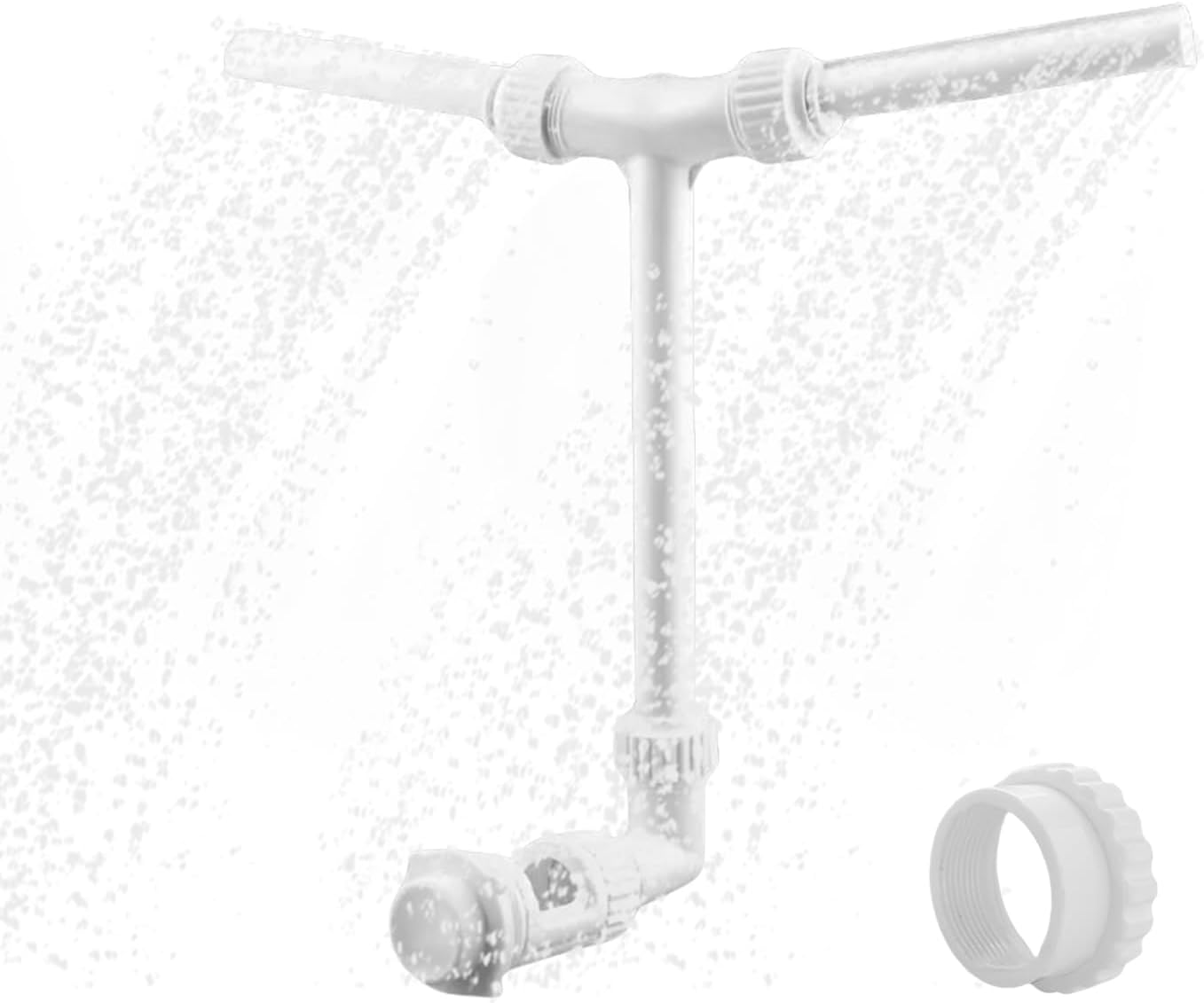 Pool Sprinkler - 360° Pool Sprinkler Fountain | Double Head Cooling Water Spray with Adjustable Adapter | Refreshing Summer Deck, Patio and Landscaping Outdoor Upgrade