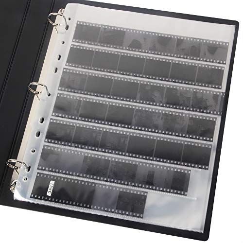 Etone Archival Storage Sheets 135 35Mm Negative Page Preservers Sleeves With Film Album Ring Binder (50X135) #TOP2