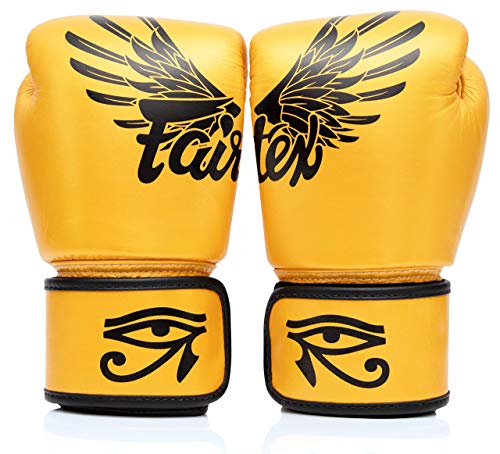 Image of Fairtex BGV1 Muay Thai Boxing Training Sparring Gloves for Men, Women, Kids| Premium Quality, Light Weight & Shock Absorbent 16 oz Boxing Gloves -Falcon Gold