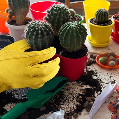 Kim Yuan Rose Pruning Gloves For Men And Women. Goatskin Leather Gardening Gloves #TOP5