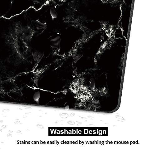 Image of Audimi Mouse Pad Medium Mouse Mat Anti-Slip Base for PC Office Working Gaming, Black Marble