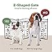 Hoovy Freestanding Metal Pet Gate: Foldable & Extendable Dog & Puppy Gate for Home & Office Use | Keeps Pets Safe | No Assembly Required | Portable & Durable Design (Metal Leaf Design)