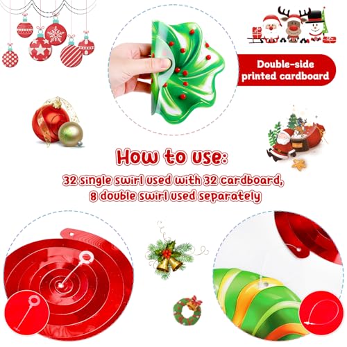 72 Pack Christmas Swirls Hanging Party Decorations