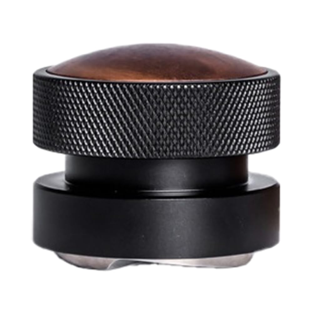 CTRLZS Self-Adaptive Height Tamper Stainless Steel Adjustable Depth Calibrated Coffee Distributor Solid Wood Elastic Tamper 51mm