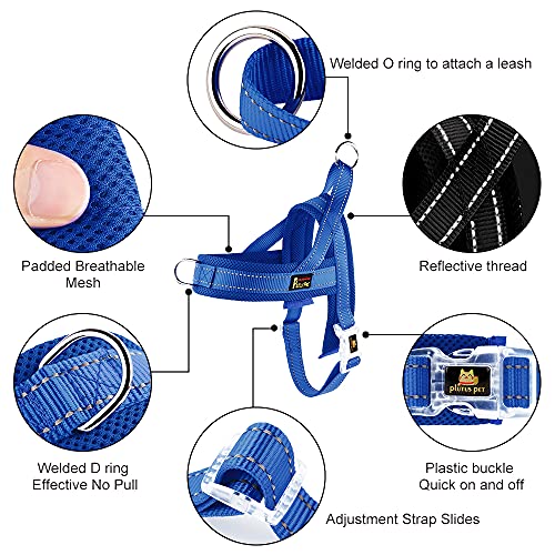 Image of Plutus Pet No Pull Dog Harness for Large Dogs, Breathable Mesh Padded