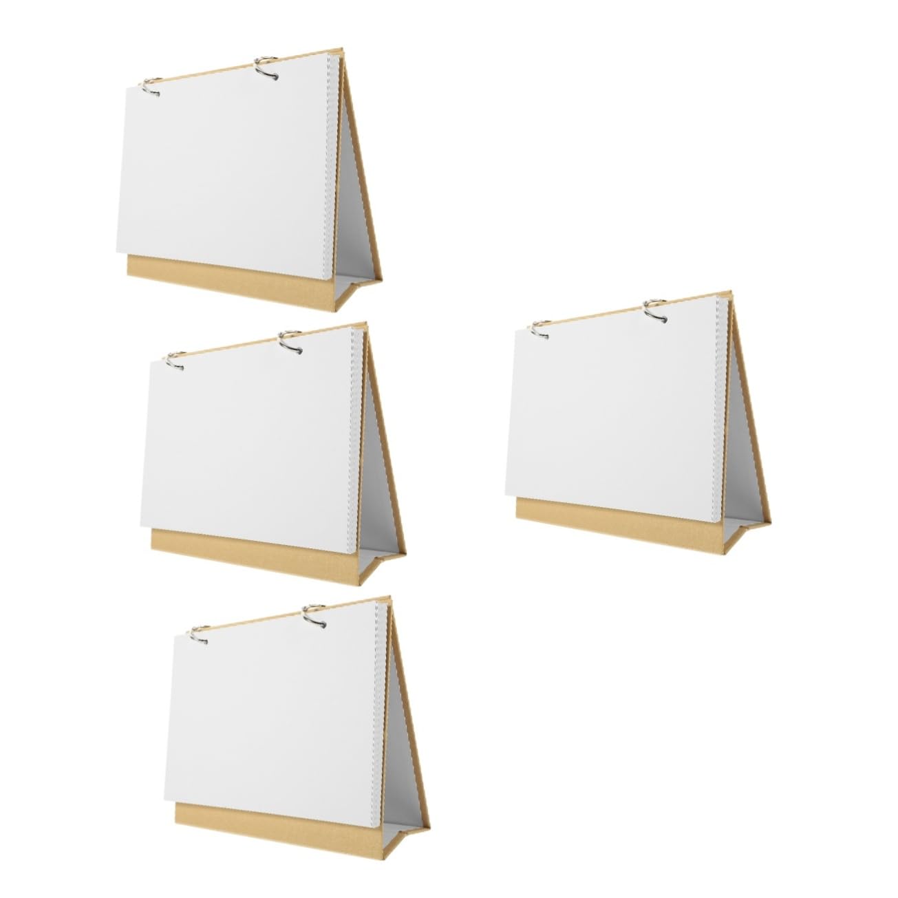 VILLCASE Lot De 4 Calendriers De Bureau À Motif Inversé Vierges Pour