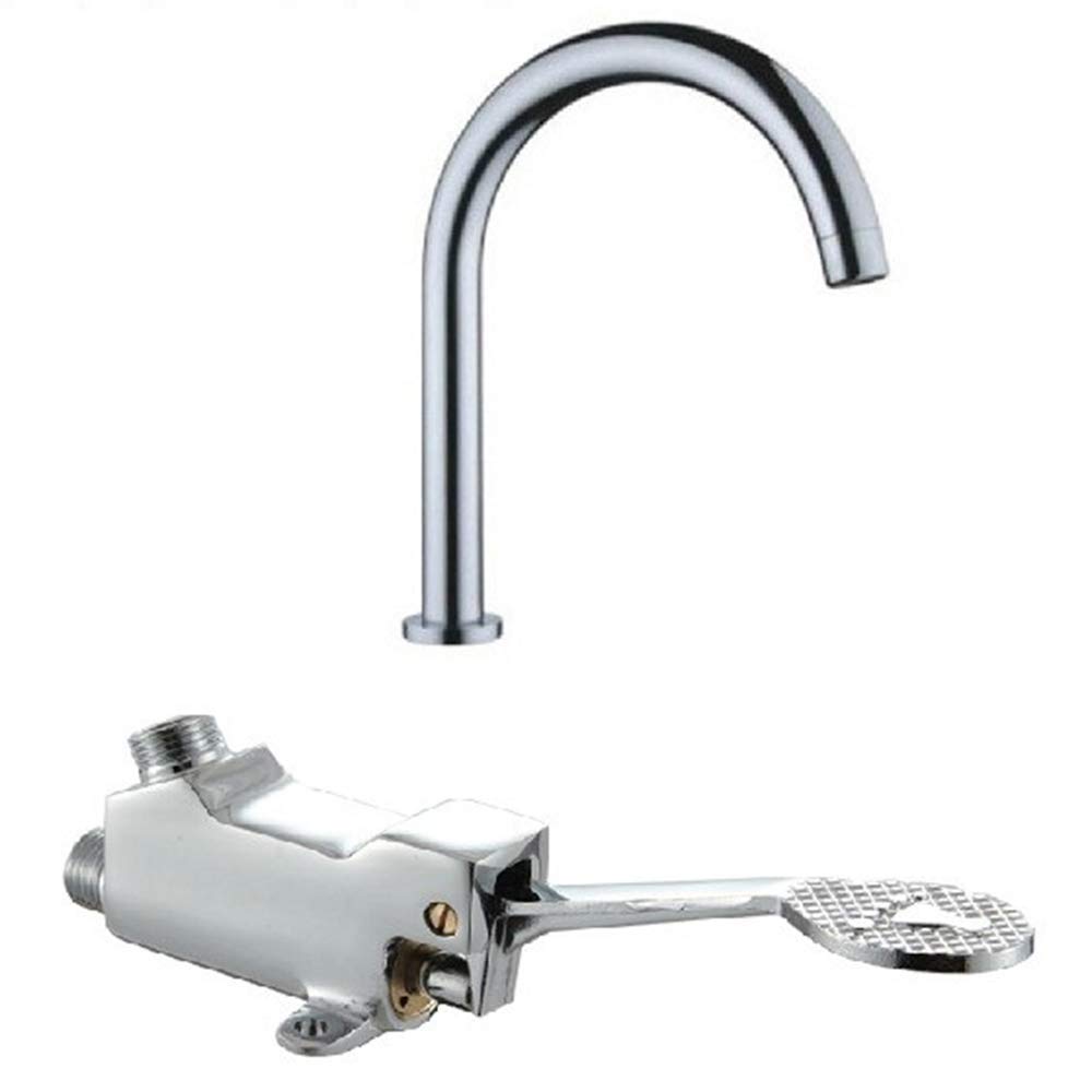 Rubinetto A Pedale Per Acqua Fredda - Miscelatore Senza Contatto Per Lavabo - Alloy Di Zinco