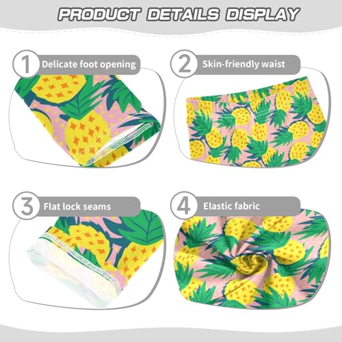 Girls Leggings Soft Toddler Ankle Length Bottoms Pineapple Kids Dance Yoga Pants 4-10 Years3
