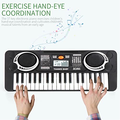 Runfon 37 Touches Clavier, Clavier de Musique numérique 37 Touches Clavier Electronic Organ Black White Musical Musical… - Les Beatles, Paul McCartney, John Lennon, RIngo Starr, George Harrison Runfon 37 Touches Clavier, Clavier de Musique numérique 37 Touches Clavier Electronic Organ Black White Musical Musical… – Image 6