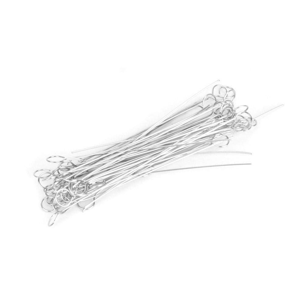 Inokulationsschleifen Nichromspitzen 50 Stück Wiederverwendbare Inokulationsschleifen Halter Für Labor (4mm) Inokulationsöse Präzisionswerkzeuge Für Mikrobiologie
