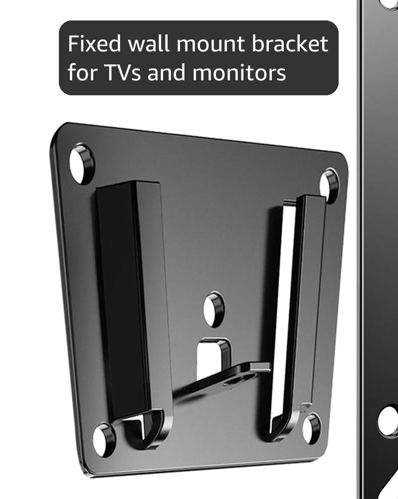 Monitor Wall Mount Most 14-24“ TVs Computer Universal Low Profile RV TV Wall Mount VESA Up to 100x100mm Max Weight 30lbs Fits 15 19 20 22 23 Inch Camper Small Monitor Mount Bracket