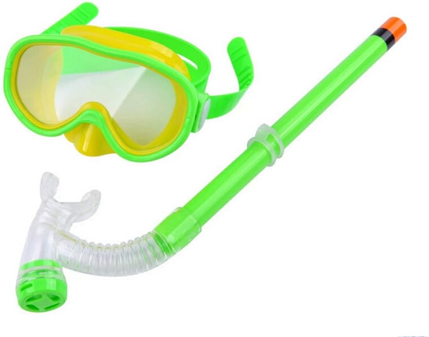 Anti-fog Kid Swimming Studying Goggles with Snorlel (For Age 2-13) (Green)