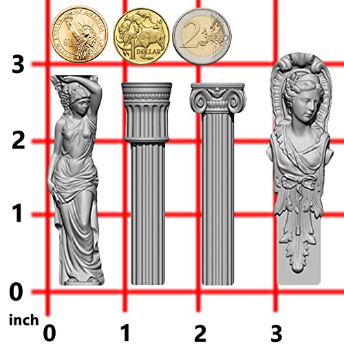 Funshowcase 4709 Art Mold For Polyclay Air Dry Clay Plaster, Decorative Column And Sculpture Statue thumb #3