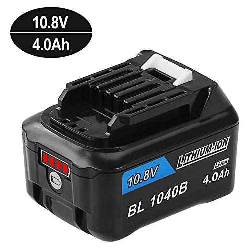 Reoben 10.8V 4.0ah Batería de litio para Makita 10.8V Batería BL1040B BL1040 BL1015 BL1020, con indicador LED