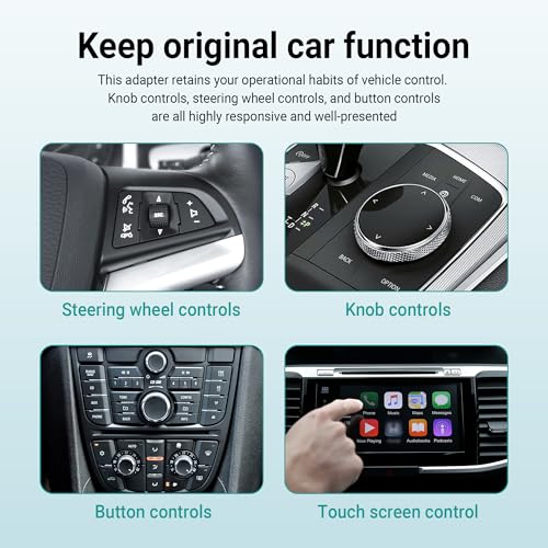 Image of Ottocast Mini 2-in-1 Wireless Carplay Adapter by KMH & Wireless Dongle CarPlay or Android Auto Adapter for Car | USB C /A Bluetooth 5.3 5.8Ghz WiFi Reliable Connectivity (Pack of 1)