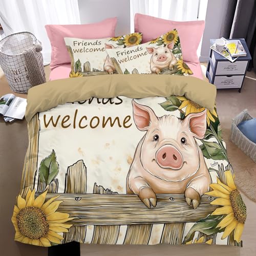 Housse de couette 200x200 animaux douce contre peau sensible - 2