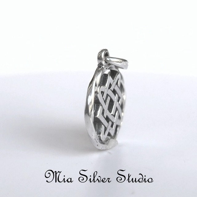 Collar De Nudo Celta Con Turquesa - Plata De Ley 925, Colgante 24.7x14.7 Mm, Regalo Para Mujer