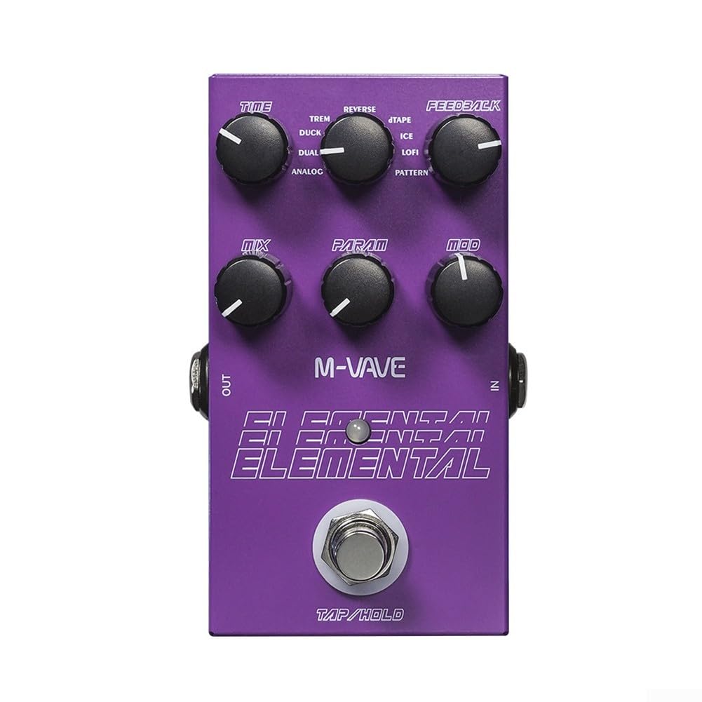 Digital Delay Pedal, Square Delay Guitar Pedal, 9 Effects Digital Analog Tape Mod Sweep, For Electric Guitar And Bass True Bypass