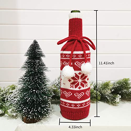Daerzy Tampa de garrafa de vinho de Natal Suportes para garrafa de vinho Mini tampa de garrafa de vi