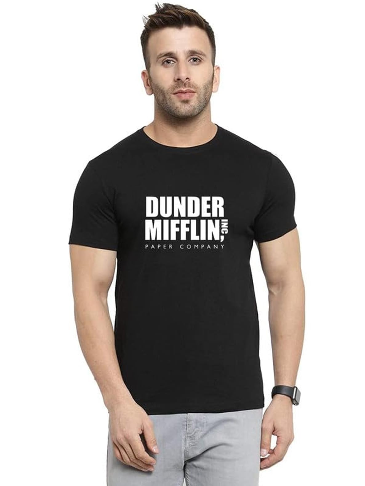 MyTeesUnisex Designer Printed T-Shirts |T-Shirts for Men| Ghanta Dunder Mifflin| Desi Funky Tshirt |Motivational Trending Quotes Instagram t-Shirt|Swag t Shirt