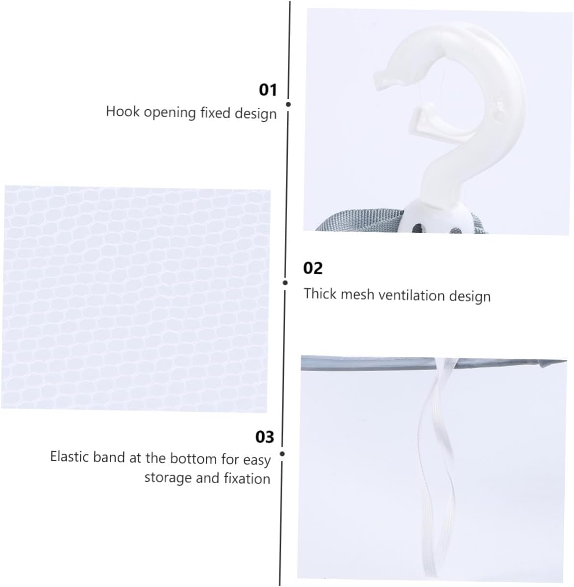 3pcs Hanging Clothes Drying Rack Mesh Basket Set, Socks Tuck Net and Sweater Drying Hangers for Household Laundry Organization, Flat Lay Design for Indoor Use