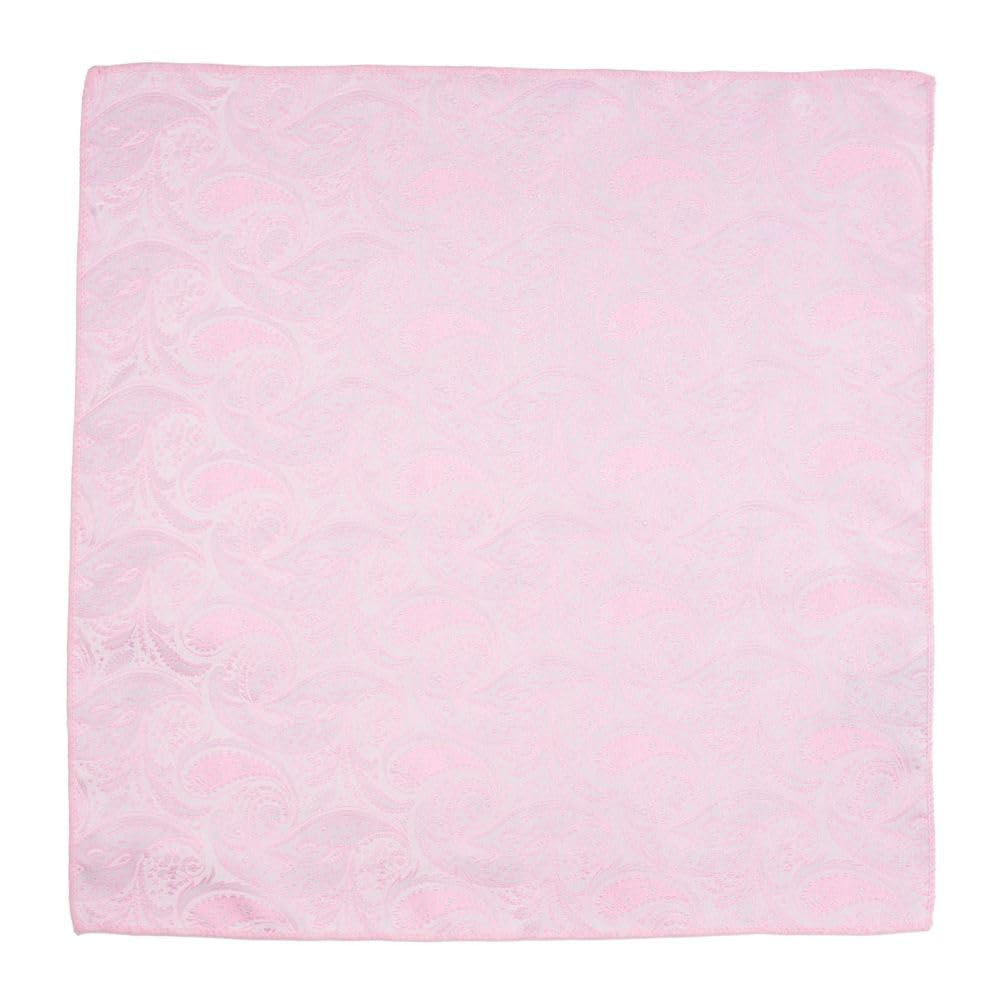 the tie hub Gray with Pink Paisley Microfiber Pocket Square For Men-picture-18