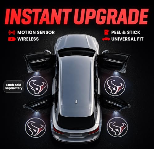 Image of LED Car Door Light - Officially Licensed NFL Wireless Projector - Show Your Team Pride - Battery Powered, Easy Install