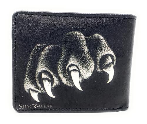 Shag Wear Tiger Claw Wallet for Men Vegan Faux Leather Wildlife Animal Design2