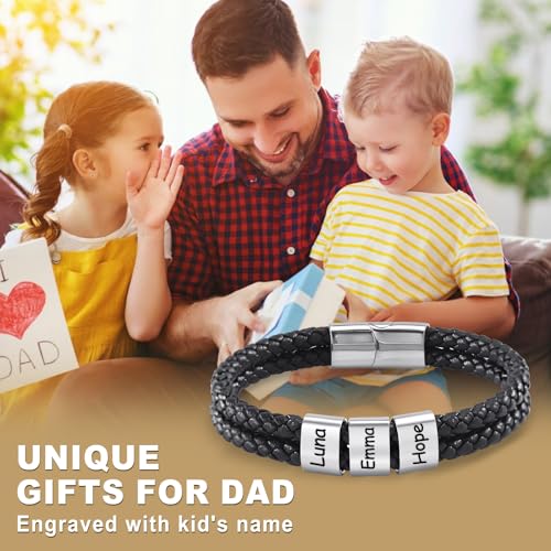 Pulsera personalizada de cuero para hombres miniatura 6