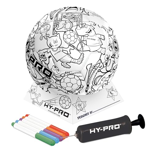 Hy-Pro Doodlekick Football - Colouring football, Customizable Mini Football, Comes with Pump, Stand & Colour Pens, Size 2 Football, Great Football Gift Idea, 3+ - Image 3