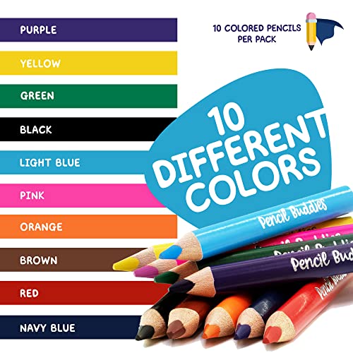 Short Fat Colored Pencils For Kids 10 Triangle Jumbo Color Pencils For Ages 26
