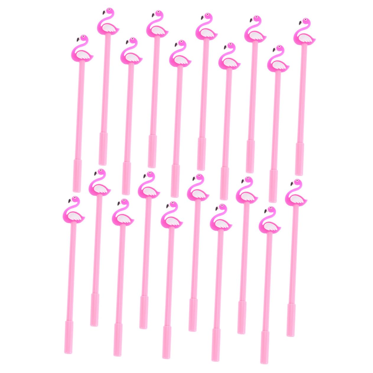 Housoutil 60 Pièces Stylo Gel Flamingo pour Garçon Fille Fournitures Scolaires et Design Animé pour École et