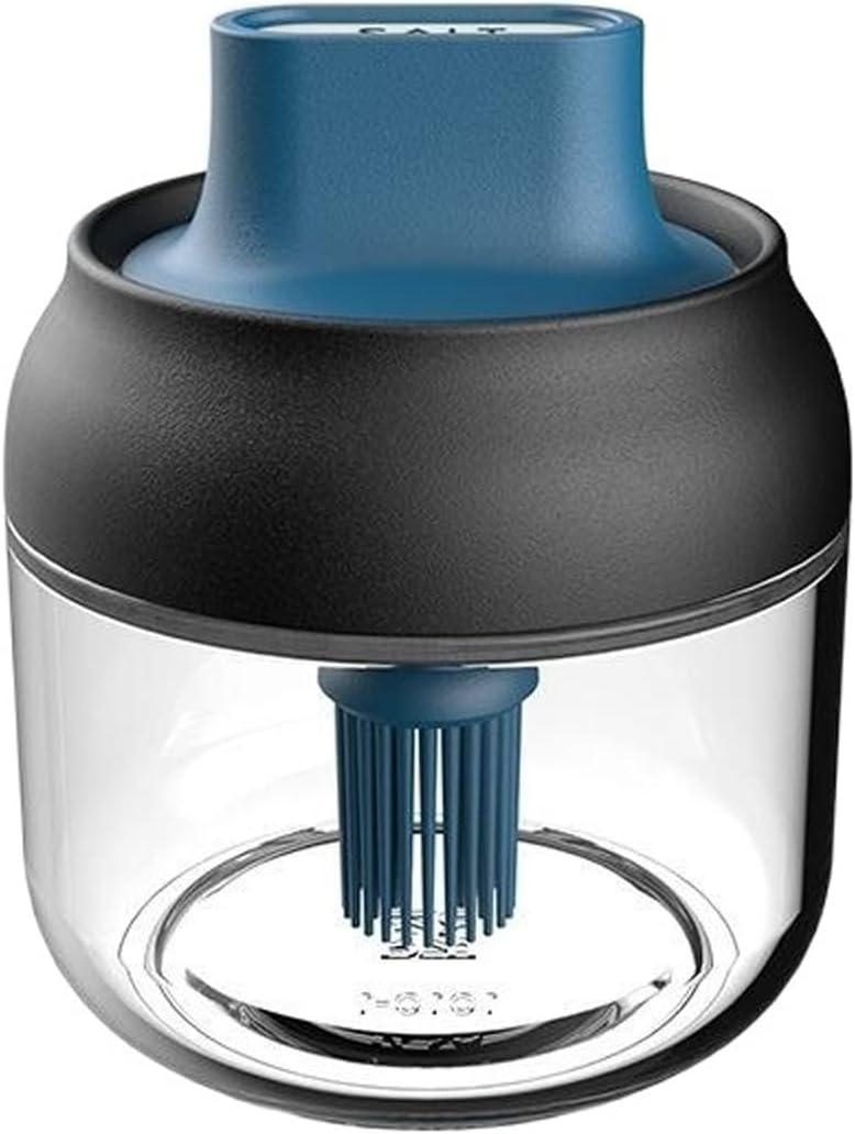 Oil Kitchen Glass Spice Jar with Lid Salt and Pepper Shakers Seasoning Organizer Herbs Soy Sauce Oil with Spice Label(2)