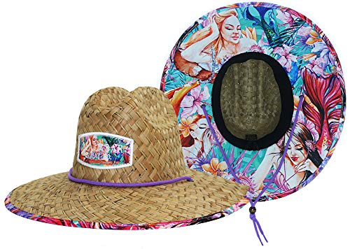 Sombrero de paja Malabar con estampado para hombre y mujer miniatura 1