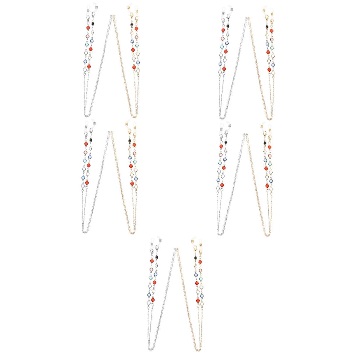 VALICLUD Brillenkette Frauen Leichte Brille Brillenetui Reize Brillen Band Brillenbänder Brillenhalter Für Damen Halskette Mit Brillenhalter Kieselgel