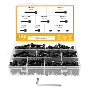 Faankiton 435 Stück M6 Zylinderschrauben Set