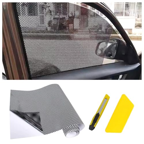 Car Side Window Sunshade Film - Removable Tint for Car Windows | Static Cling & Reusable |Superior UV & Heat Protection | 24.8 L*16.5 W | | Installation Kit Included (24.8 L*16.5 W (4 PCS))