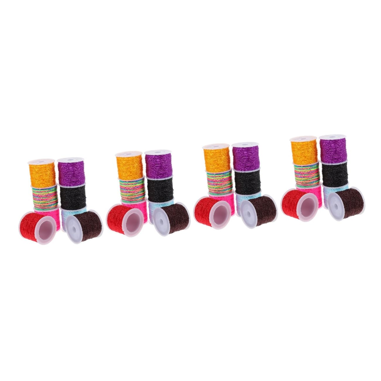 Cuerda Trenzada Hilo De Ganchillo para Tejer Hilo De Tejer De Colores Hilo De Bordar DIY Manualidades Cuerda Hilo De Frivolité Hilo para Tejer Nylon 8 Rollos*4