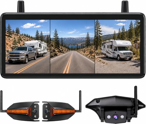 Image of AUTO-VOX Wireless RV Backup Camera: Rear&Side View with Triple-Split Screen