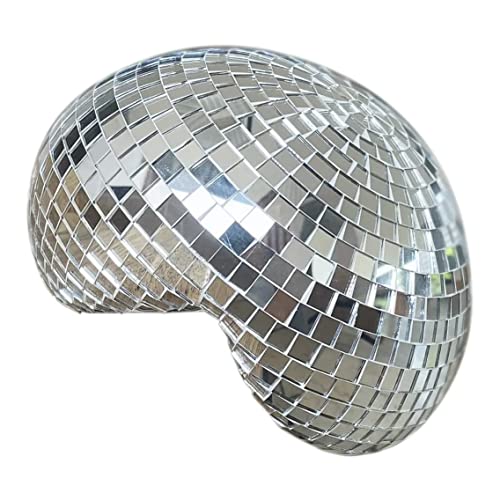 Tiny Melted Disco Ball Handcrafted Glass Mosaic Sculpture 7,1