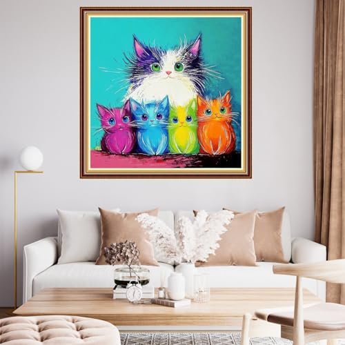 Image of Funart Stamped Cross Stitch Kits for Beginners Full Range of Cross Stitching Preprinted Embroidery Kits for Adults, 11CT Embroidery Pattern Needlepoint Kits- (ArtColors02)
