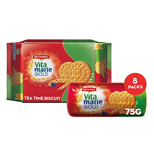 Britannia Vita Marie Gold Tea Time Biscuits Value Pack 8 x 66 g