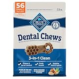 Blue Buffalo Dental Chews Small Natural Dog Treats, Chicken & Spearmint 22.6-oz Bag (56 Count)
