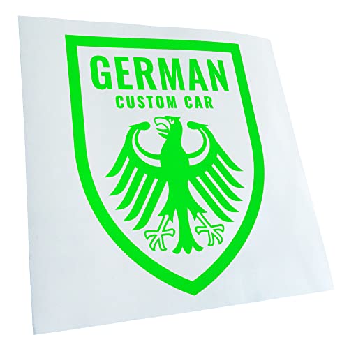 Kiwistar - Autocollant - German Custom Car Tuning - néon vert - G10 - Pour voitures, vélos, véhicules, motos, cyclomoteurs, tuning, vitres arrière