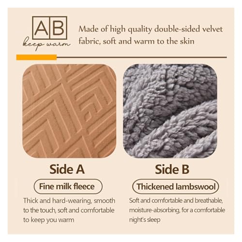 Edredón de terciopelo de cordero microfibra reversible para cama 5