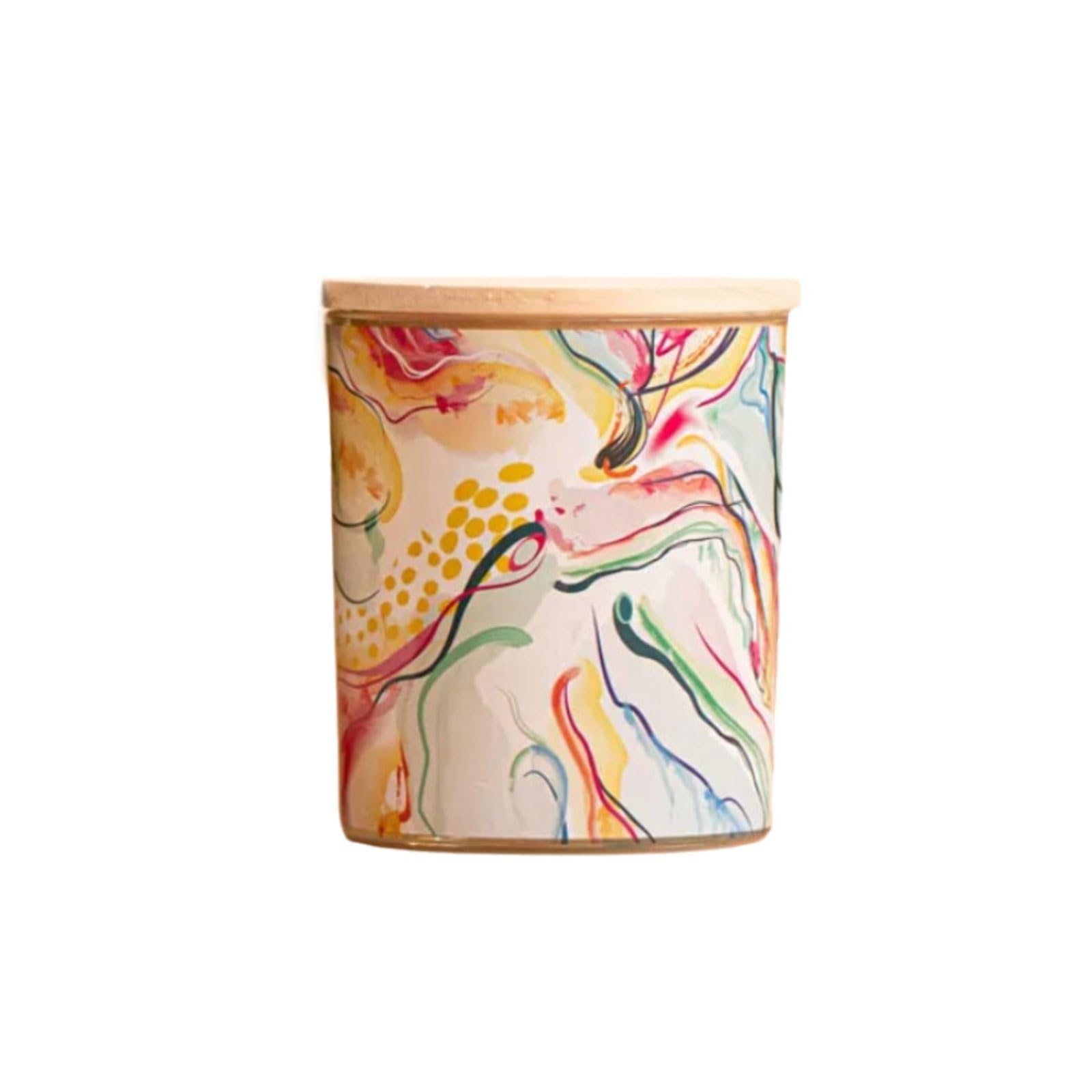 Fhvkrbtx Orange Blossom Scented Candle, Glass Scented Candles With Lid Soy Wax Essential Oils Multicolor(Orange Blossom)